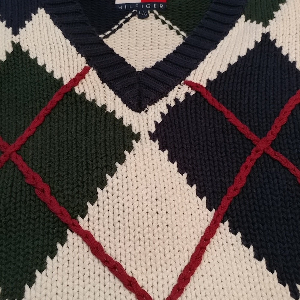 Tommy Hilfiger Heavyweight Argyle Knitted Sweater - Picture 6 of 8
